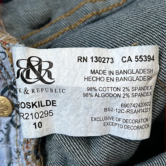 ROCK & REPUBLIC dark blue denim jeans. Woman’s size 10 - Picture 7 of 16
